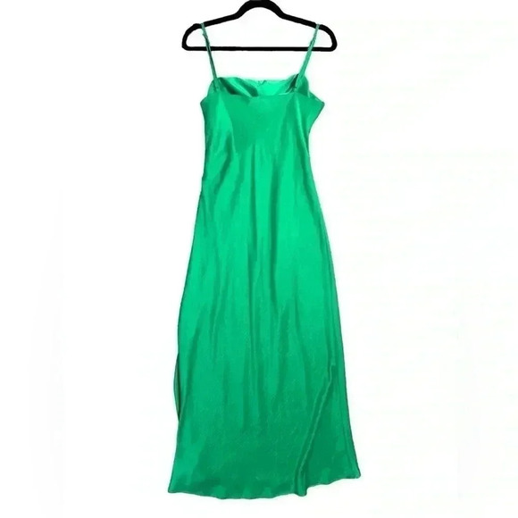 HOUSE OF HARLOW 1960 Square Neckline Long Green Dress Size L - Picture 6 of 6